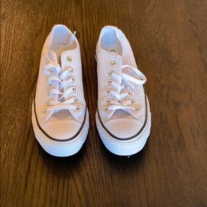 Converse All Stars - White Perforated Leather
